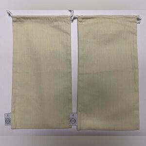 Loewe Pair of Drawstring shoe Dust Bags in Light Beige